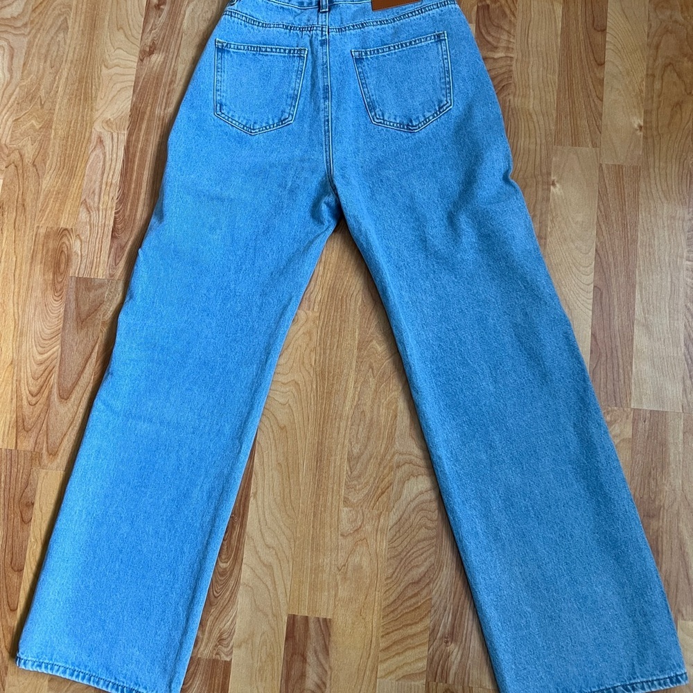 Princess Polly Light Blue 💯 Cotton High Rise Denim Jeans Jeans sz 4 - Picture 4 of 9